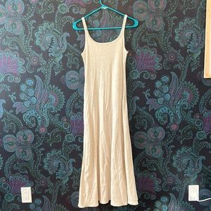 Buck Mason cream tank dress.